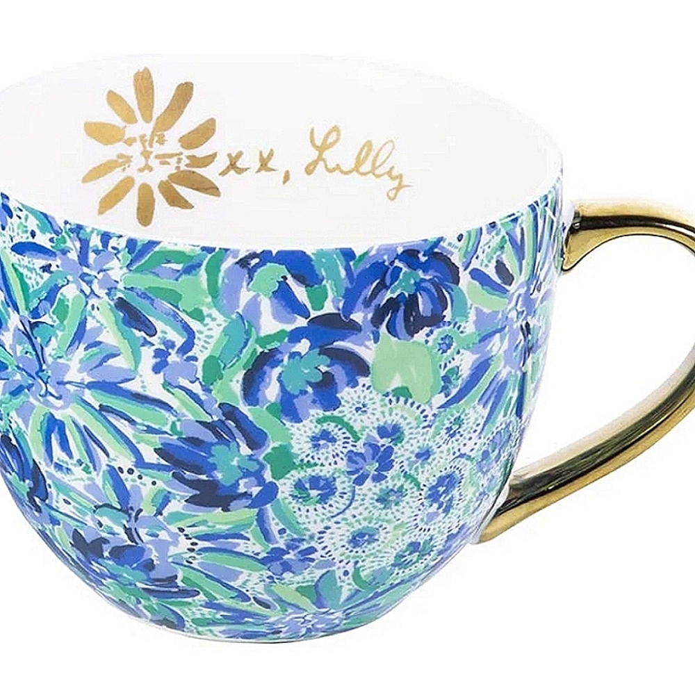 Pair of Lilly Pulitzer High Manetenance 12 Ounce Ceramic Coffee Mugs Tea… - Picture 12 of 13